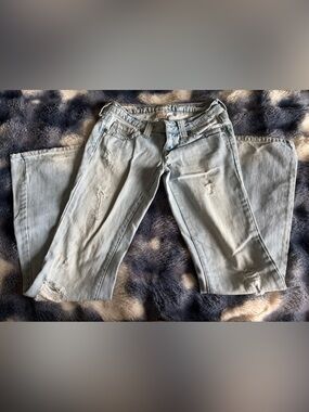 Decree Light Blue Distressed Boot Cut Jeans